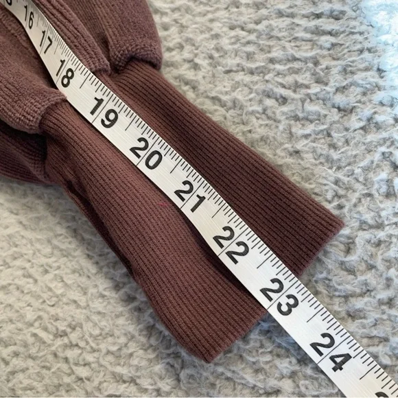 Free people movement hoodie womens Small brown cropped Y2K streetwear goth comfy - Picture 13 of 14
